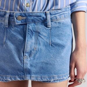 We The Free Free People Light Blue Denim Skirt/Skort NWT